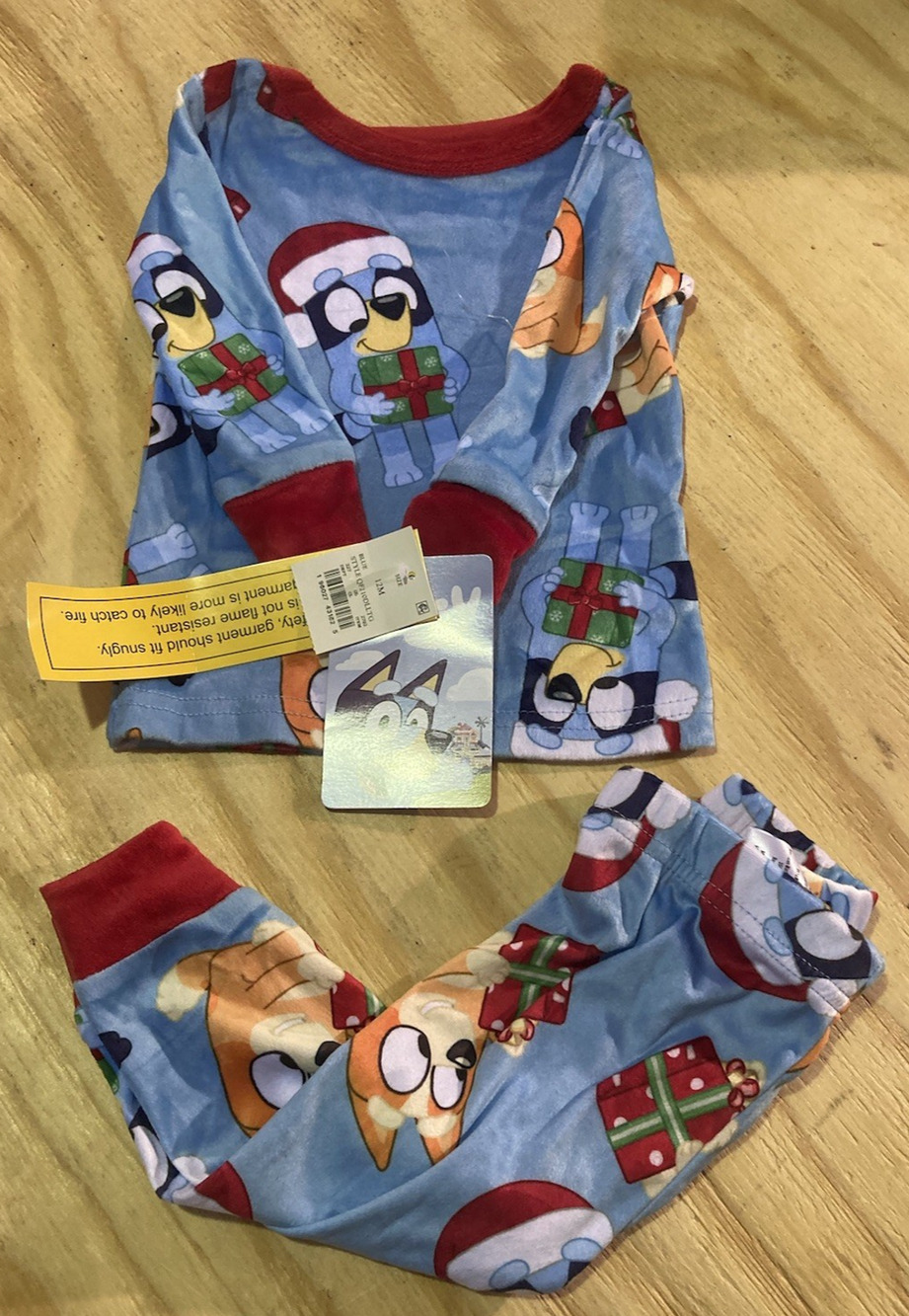 Bluey Christmas Pajamas Set Girl/ Boy Holiday Size 4T-NWT